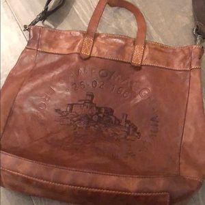 Campomaggi leather crossbody tote